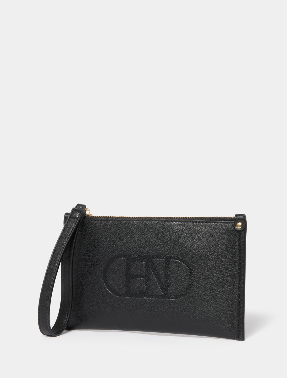 Alannah Logo Wristlet Wallet Black_mannequin