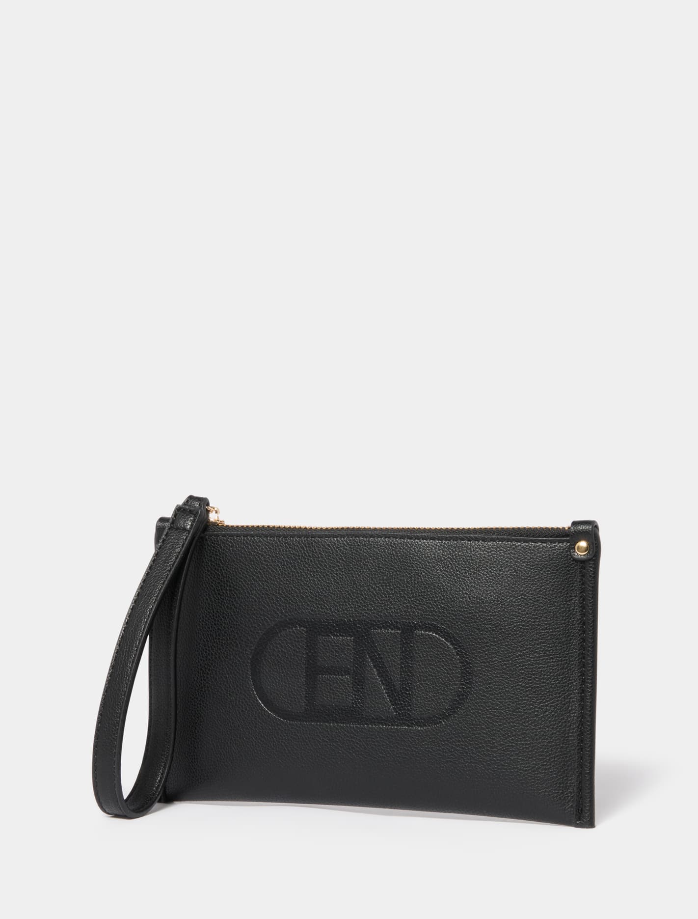 Alannah Logo Wristlet Wallet Black_mannequin