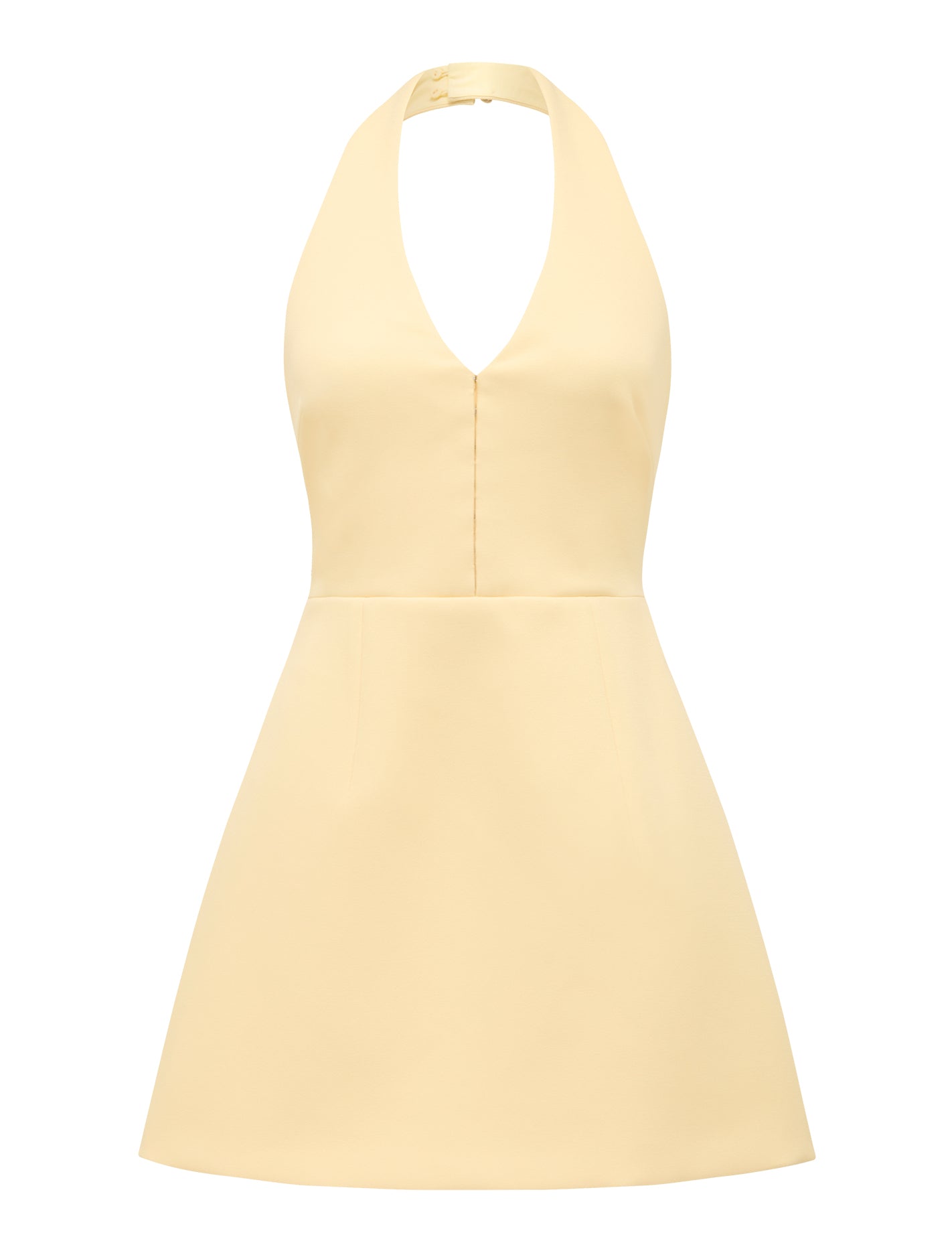 Ricki Petite Halter Hook and Eye Mini Spring Daffodil_mannequin