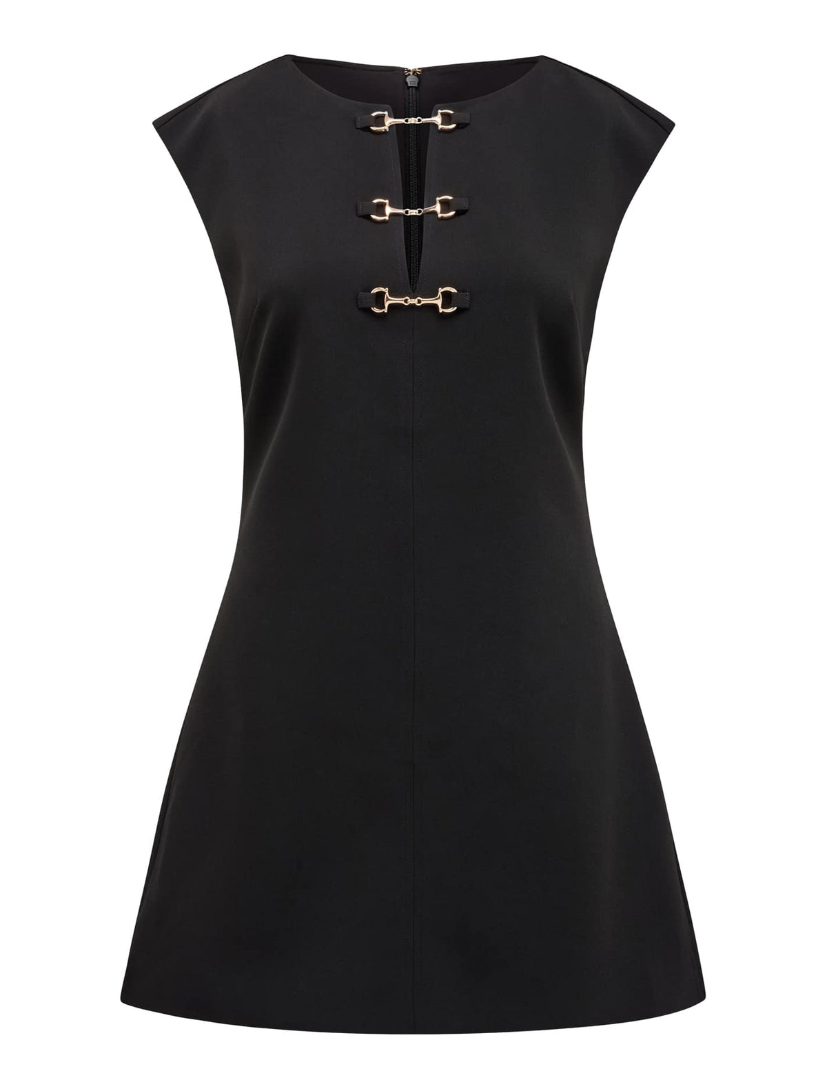 Clover Petite Snaffle Mini Dress Black_mannequin