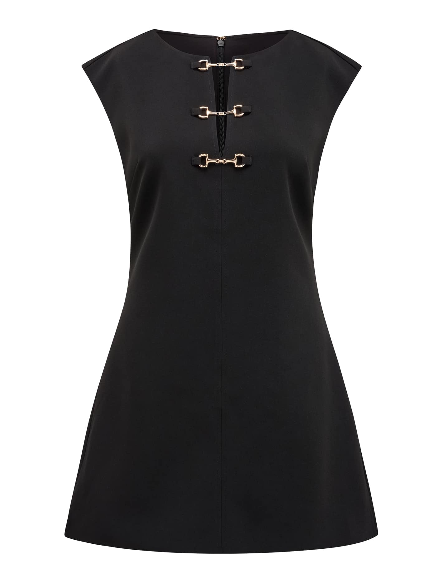Clover Petite Snaffle Mini Dress Black_mannequin