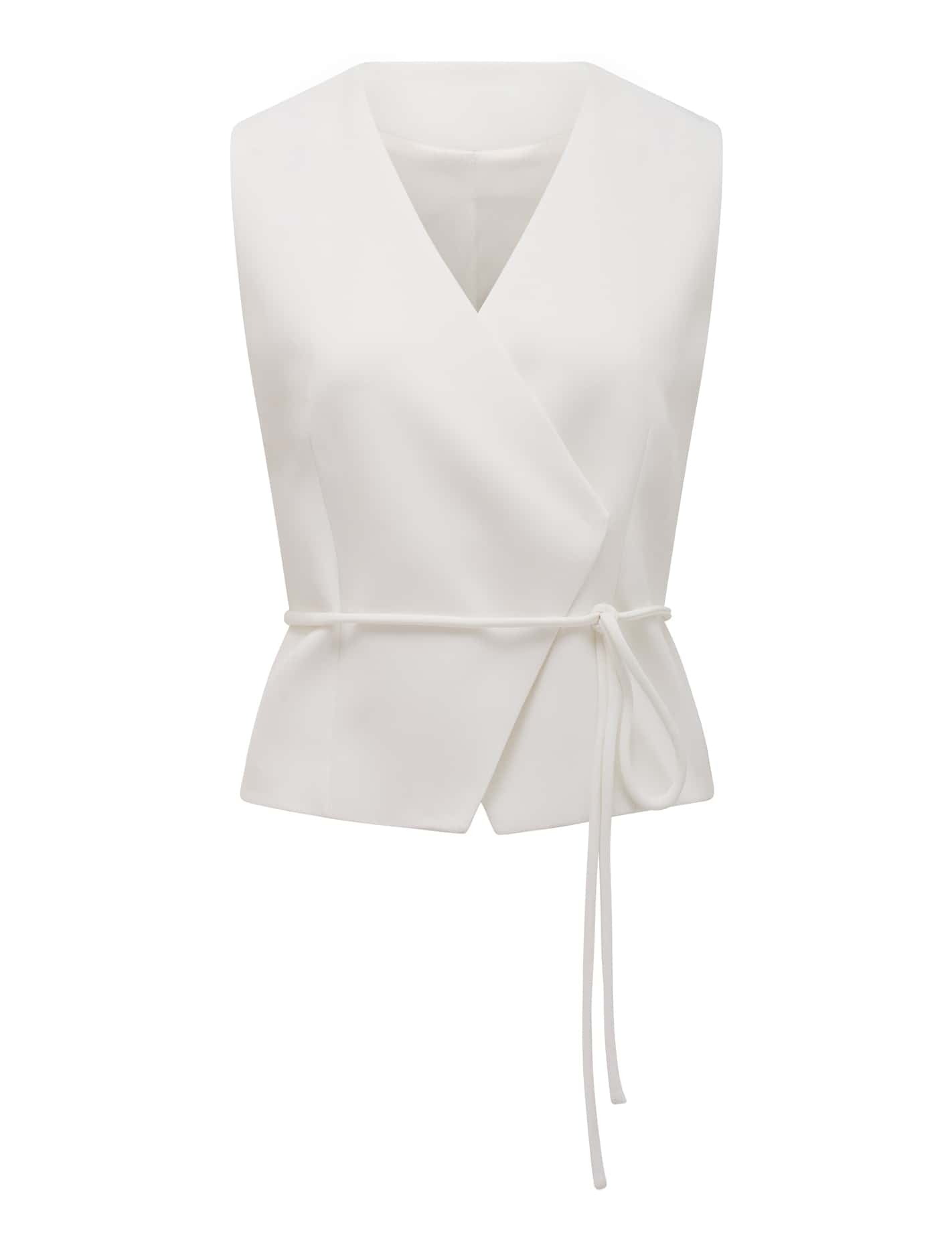 Cari Asymmetrical Waistcoat Porcelain_mannequin