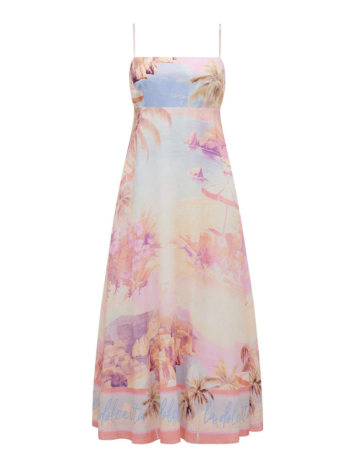Joanne Linen Midi Dress Italian Holiday_mannequin