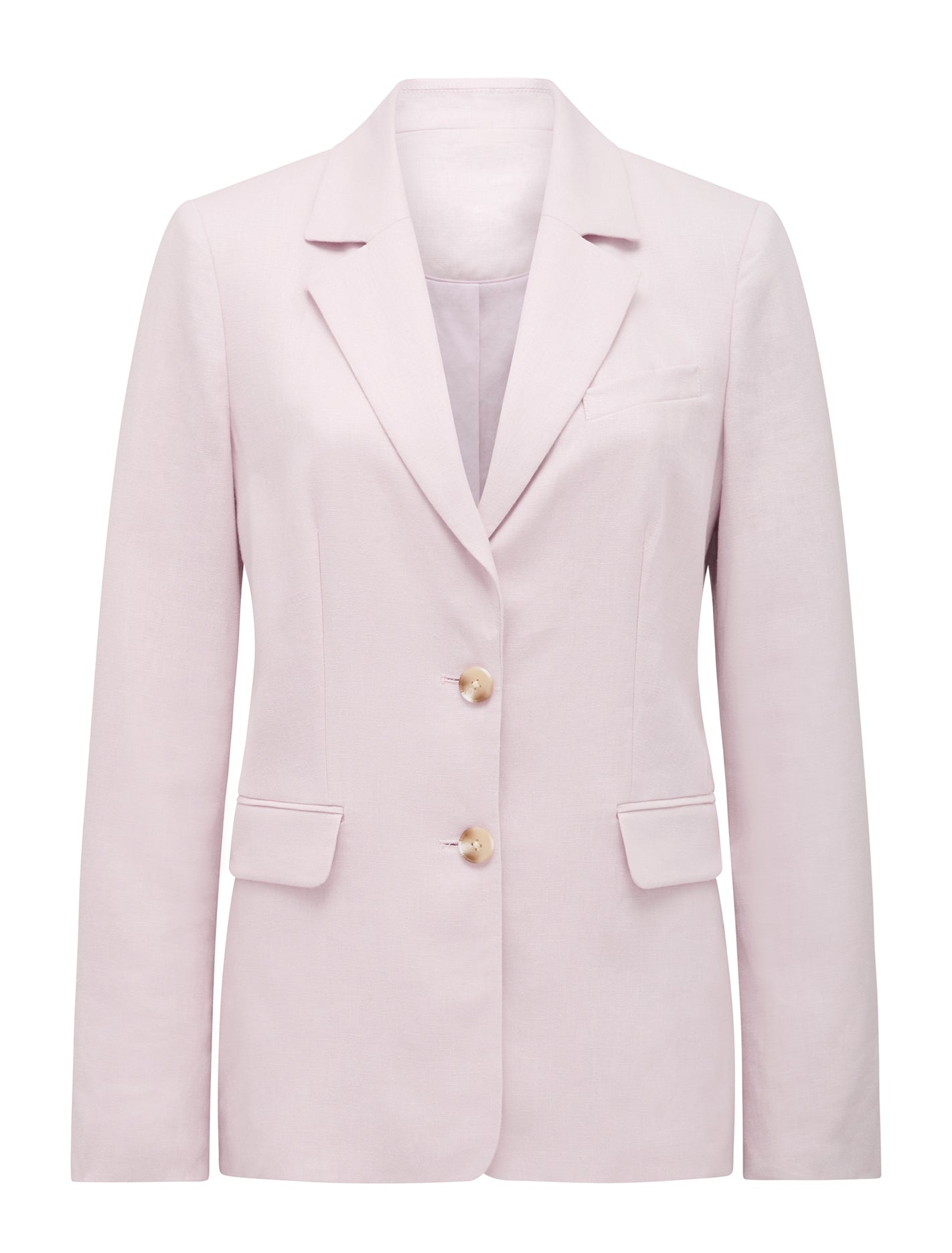 Laura Two Button Linen Blazer Lilac Suit_mannequin