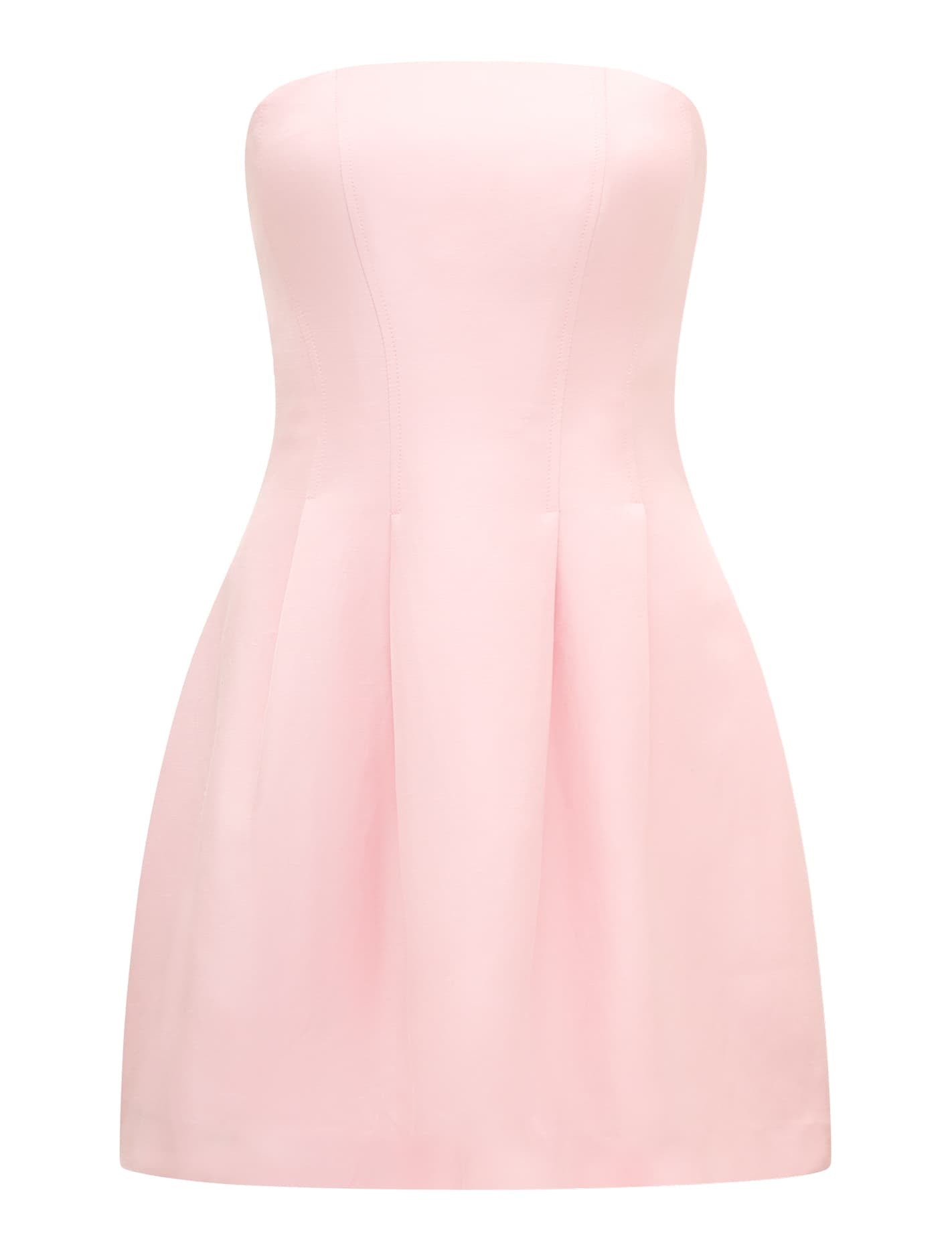 Shayla Petite Strapless Mini Dress Ballet Slipper_mannequin