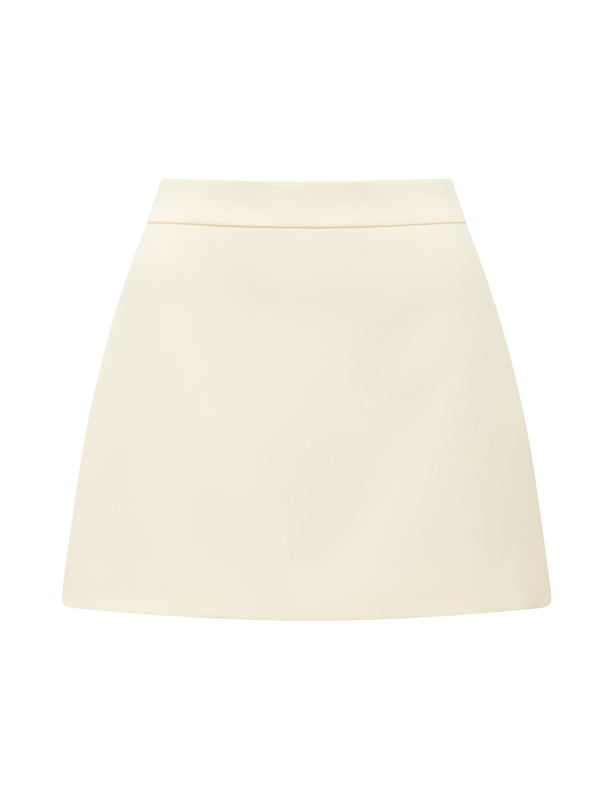 Azura Petite Seam Mini Skirt Butter Cream Co ord_mannequin