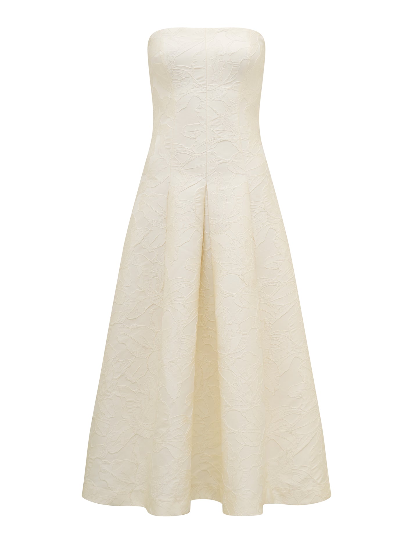 Charlotte Strapless Jacquard Midi Porcelain_mannequin