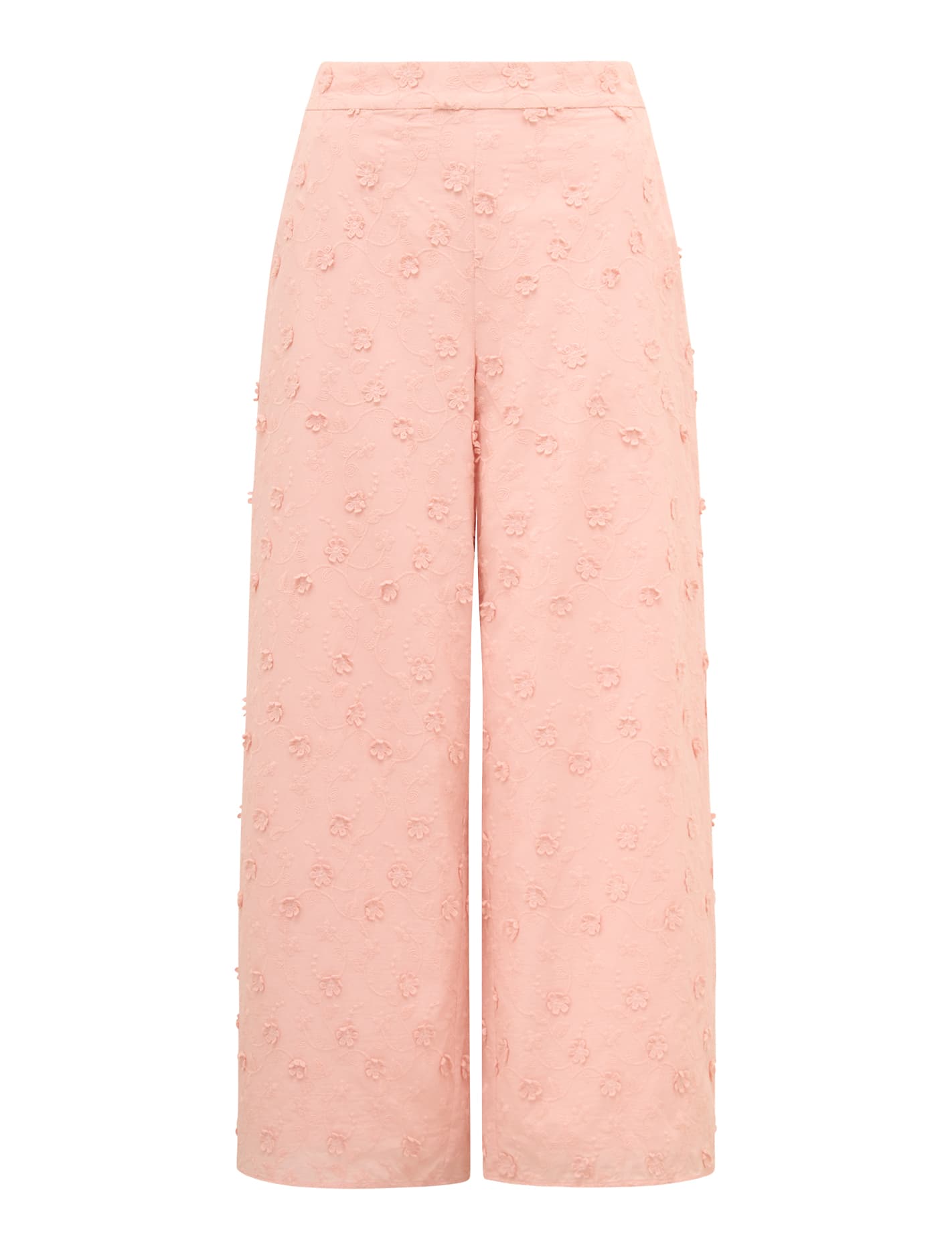 Daisy Petite Broderie Wide Leg Pants Pink Sorbet Co-ord_mannequin