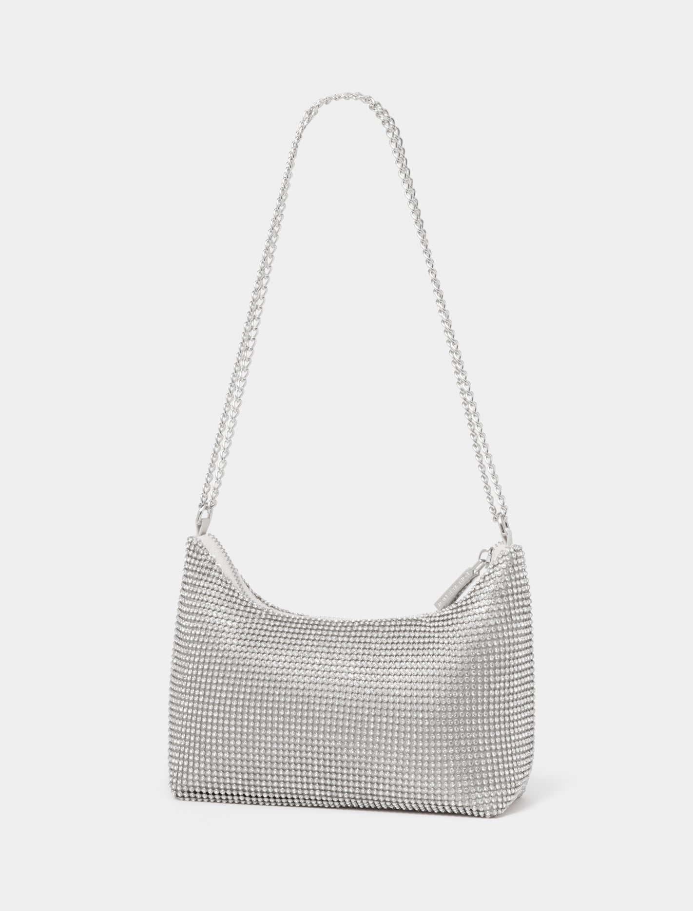Paloma Curve Clutch Silver_mannequin