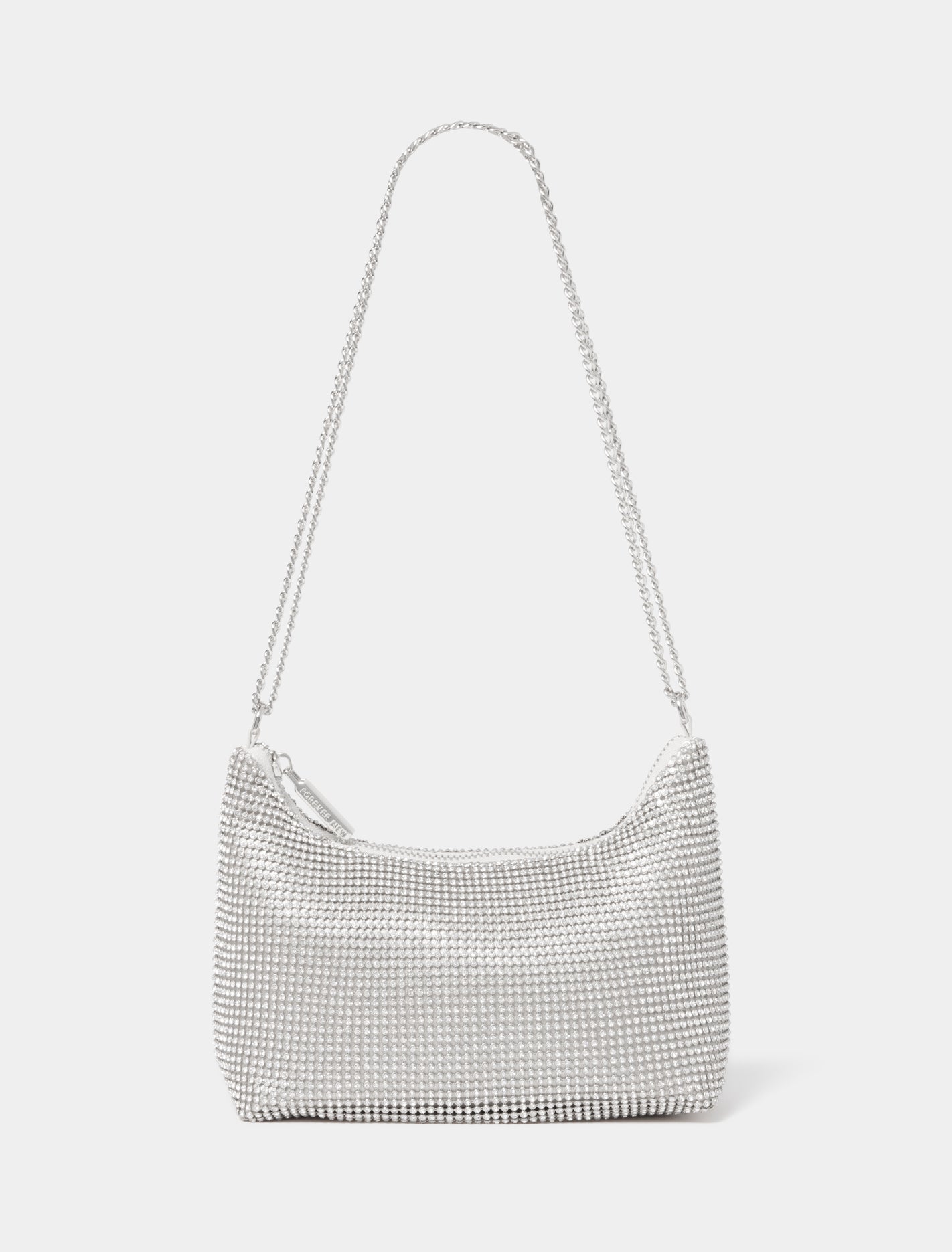 Paloma Curve Clutch Silver_mannequin