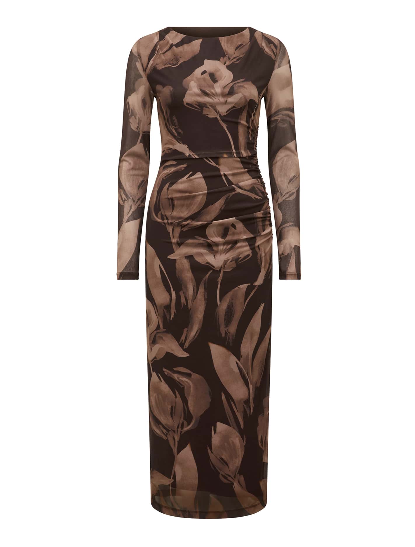 Alannah Mesh Long Sleeve Midi Dress Barkley Floral_mannequin