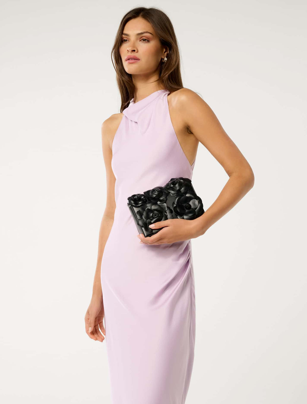 Signature Belle Bloom Flower Bag  Black_mannequin