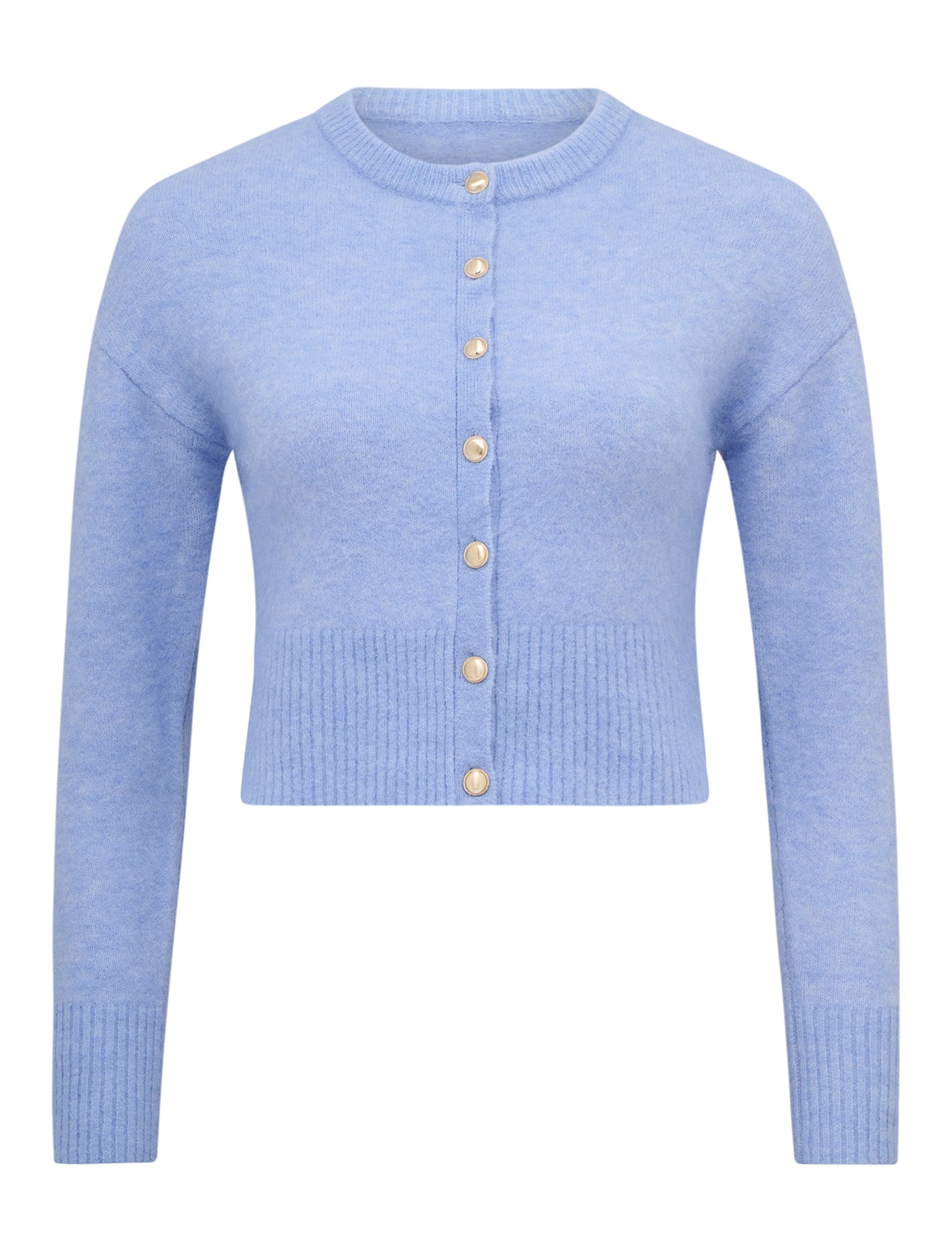 Tilly Crew Neck Cardigan Dusty Blue_mannequin