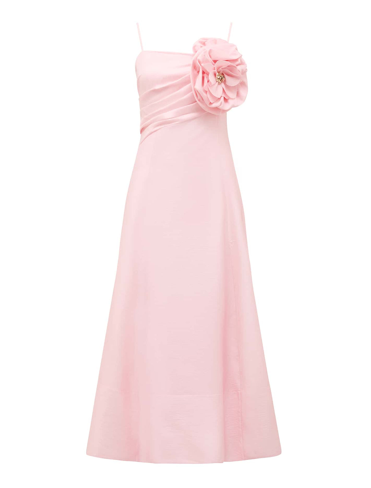 Felicia Flower Detail Midi Dress Soft Pink_mannequin