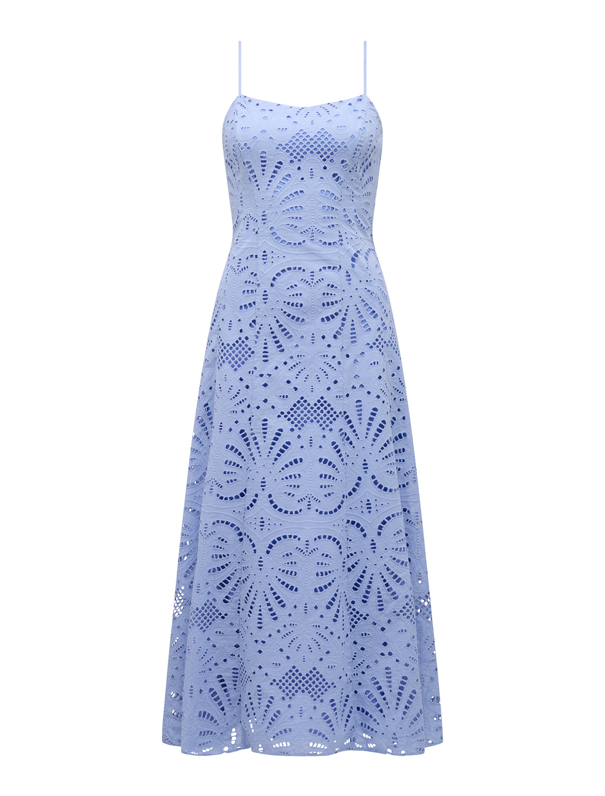 Molly Embroidered Midi Hydrangea_mannequin