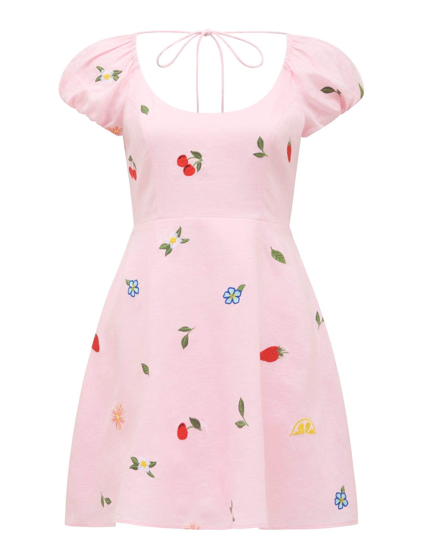 Clara Embroidered Linen Mini Cotton Candy_mannequin