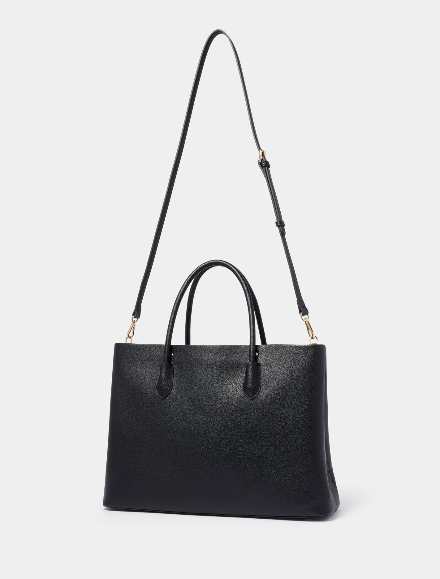 Rhea Laptop Tote Black_mannequin