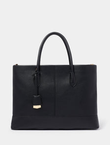 Rhea Laptop Tote Black_mannequin