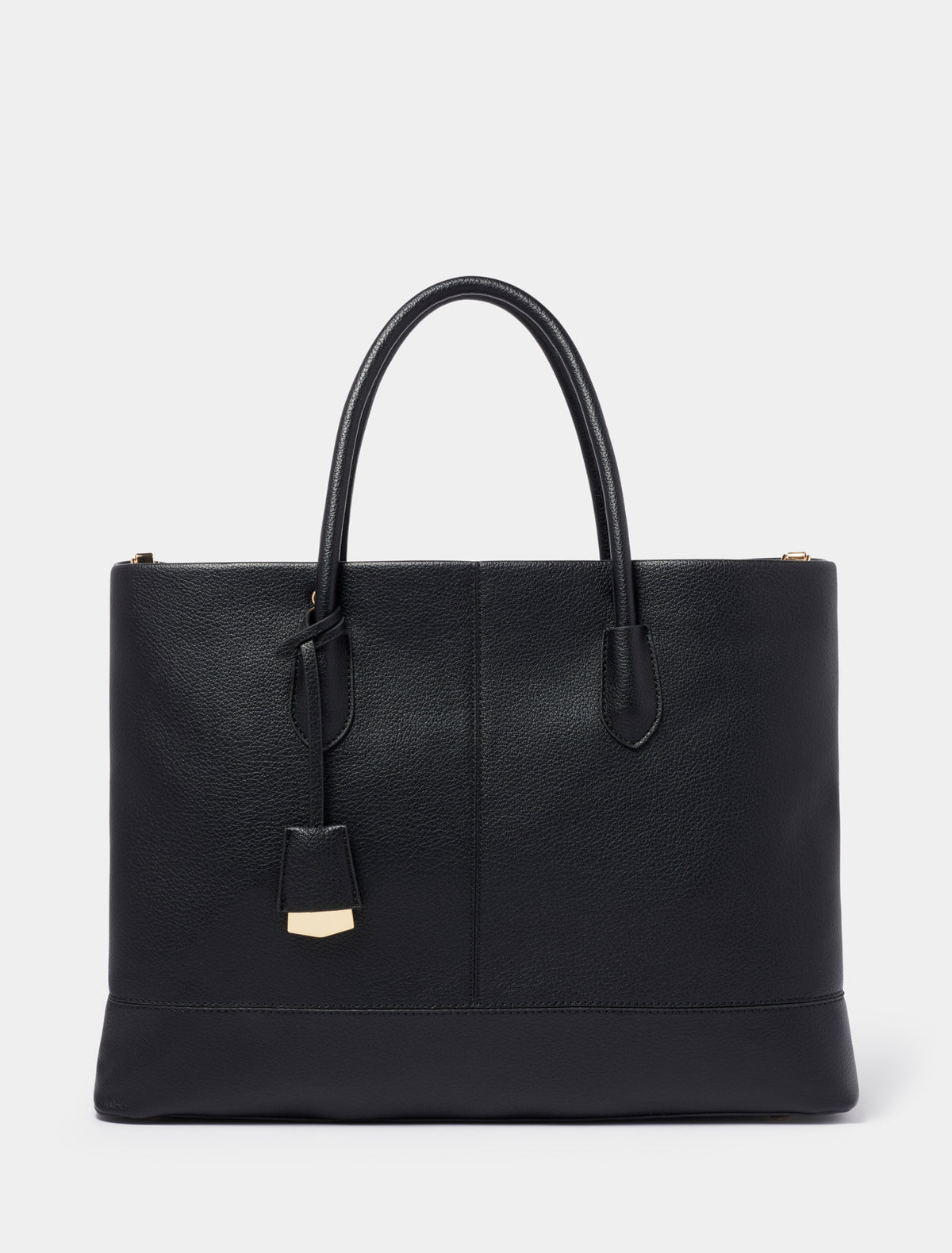 Rhea Laptop Tote Black_mannequin
