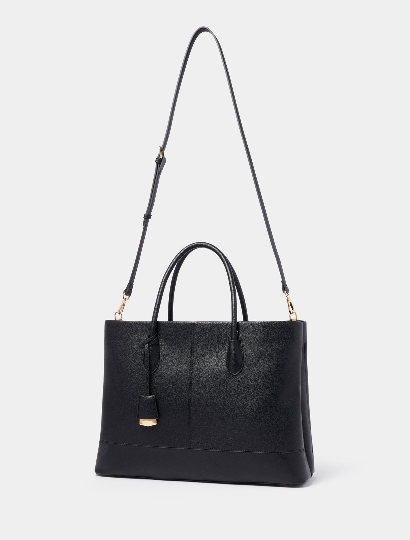 Rhea Laptop Tote Black_mannequin