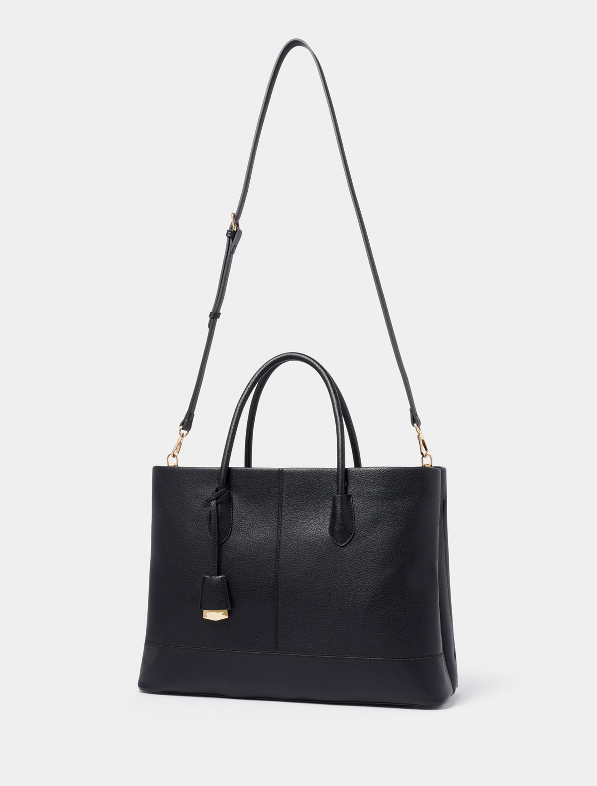 Rhea Laptop Tote Black_mannequin