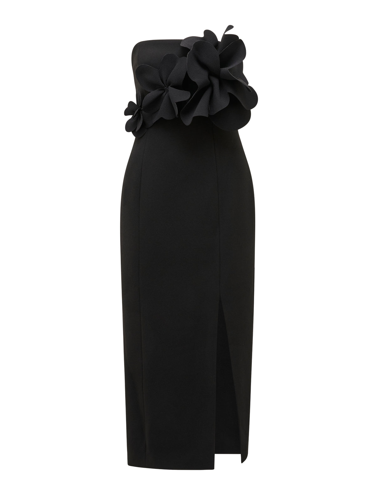 Tessa Flower Midi Dress Black_mannequin