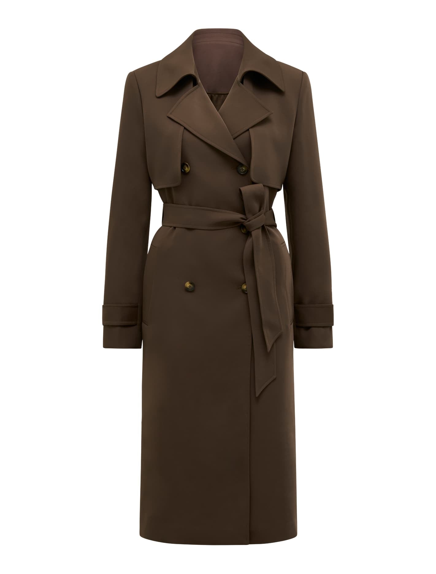 Delilah Soft Trench Coat Chocolate_mannequin