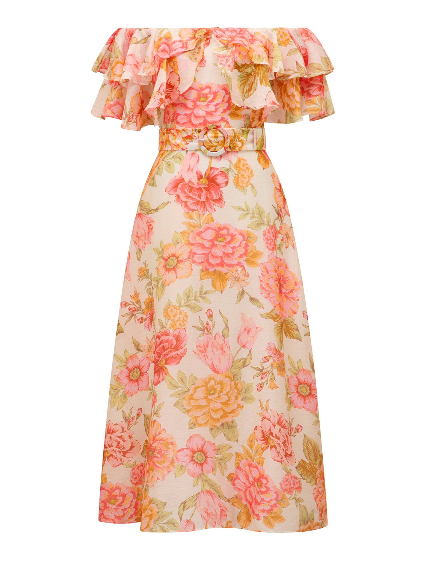 Jemima Ruffle Midi Paxton Floral_mannequin