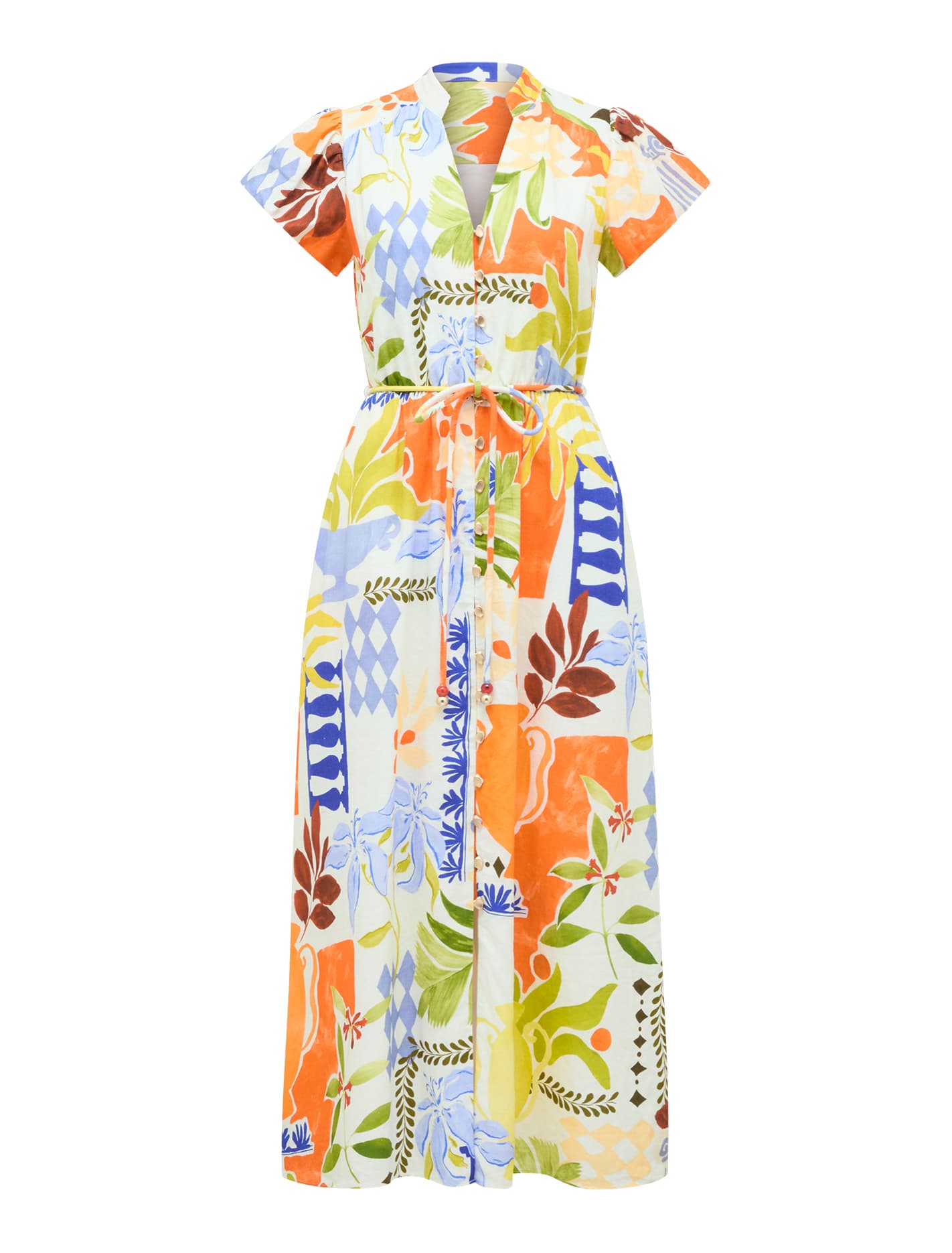 Posie Puff Sleeve Midi Dress Rhodes Collage_mannequin