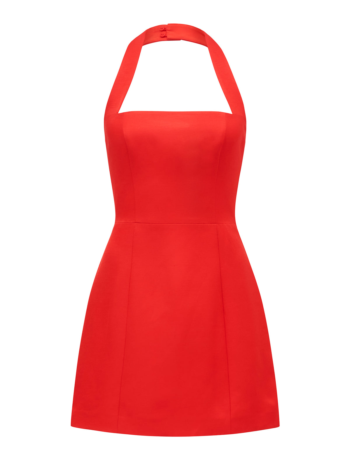 Ellie Petite Halter Mini Red_mannequin