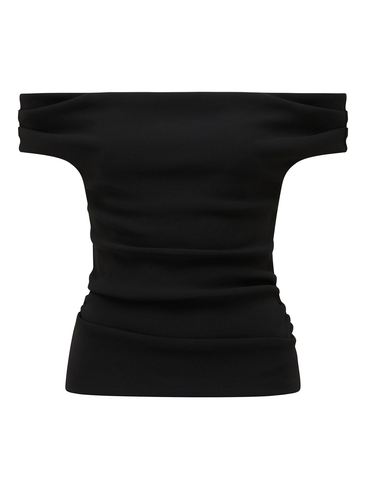 Somer Crepe Bardot Top Black_mannequin