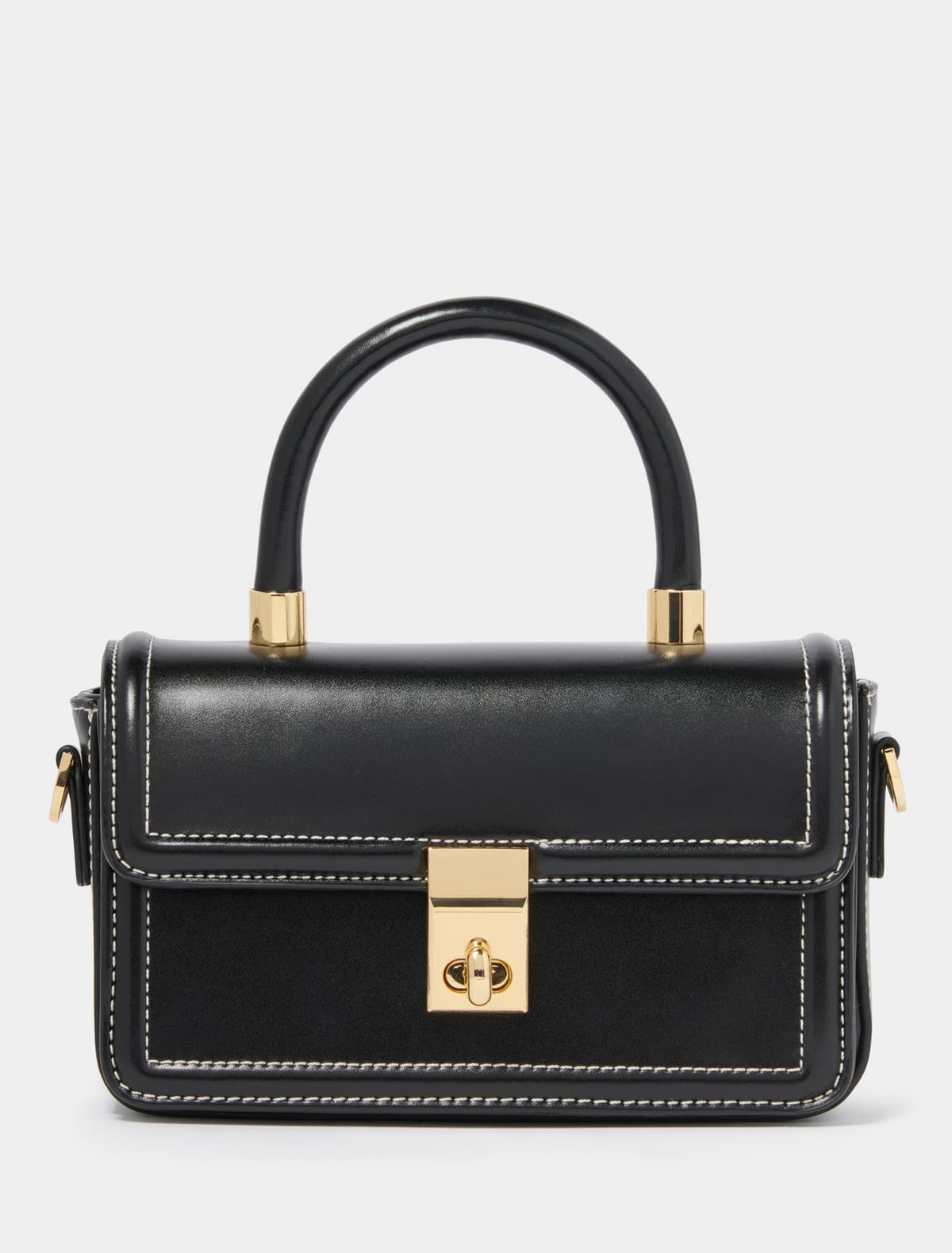 Percy Mini Lock Top Handle Black_mannequin
