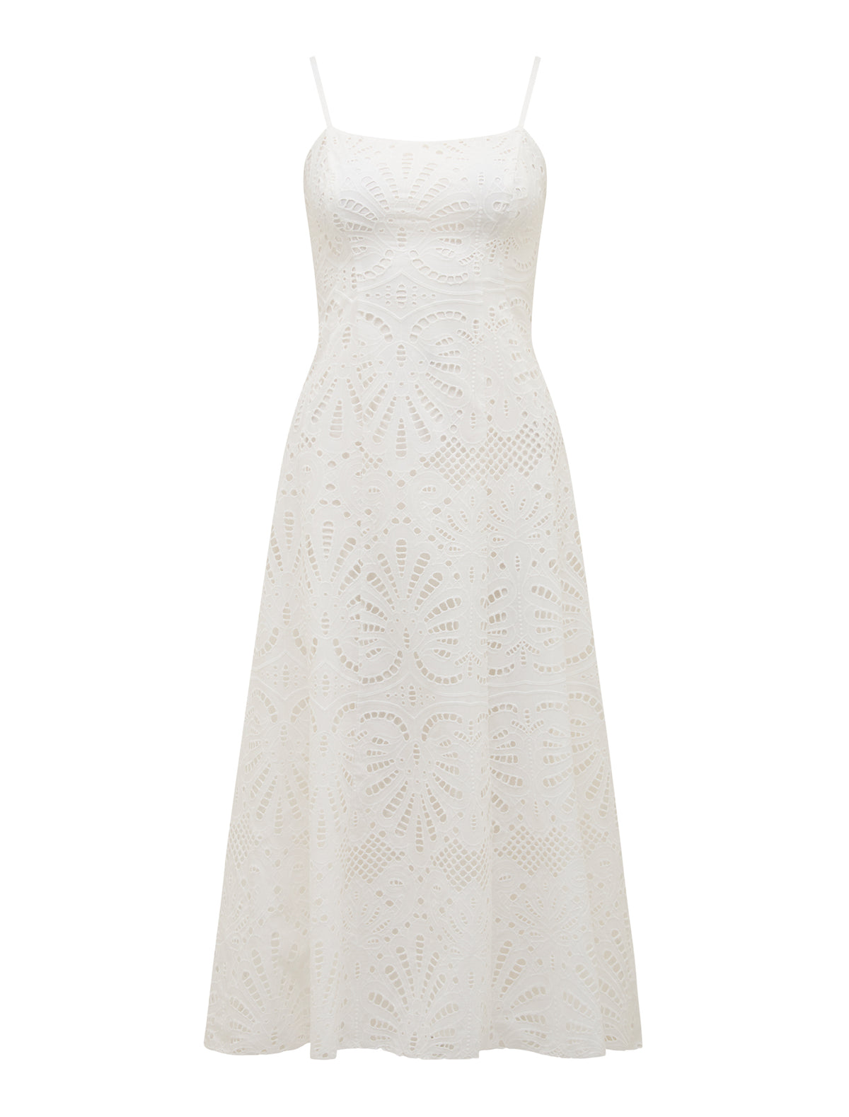 Molly Petite Embroidered Midi Dress Porcelain_mannequin