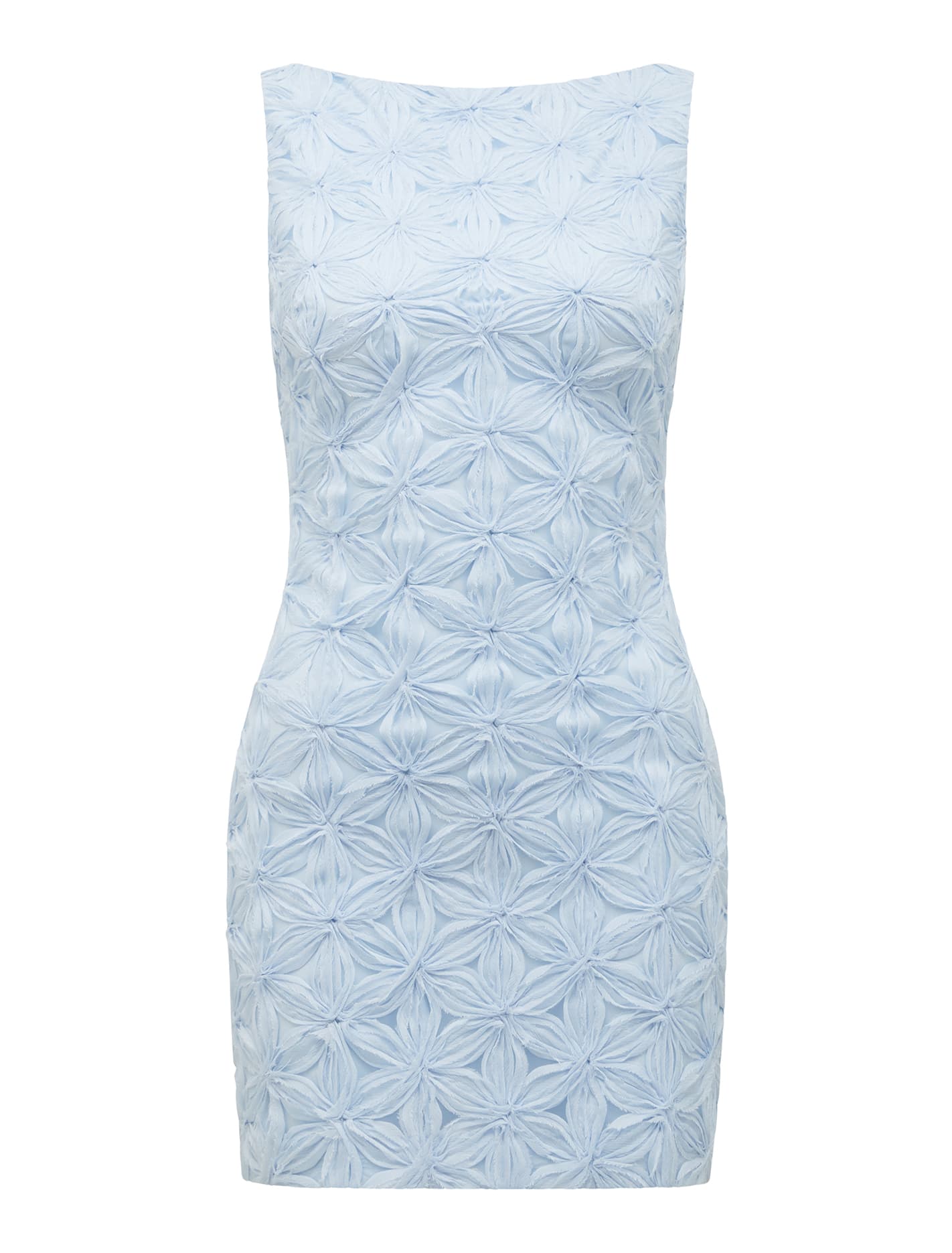 Finlay Petite Floral Mini Dress Ice Water Blue_mannequin