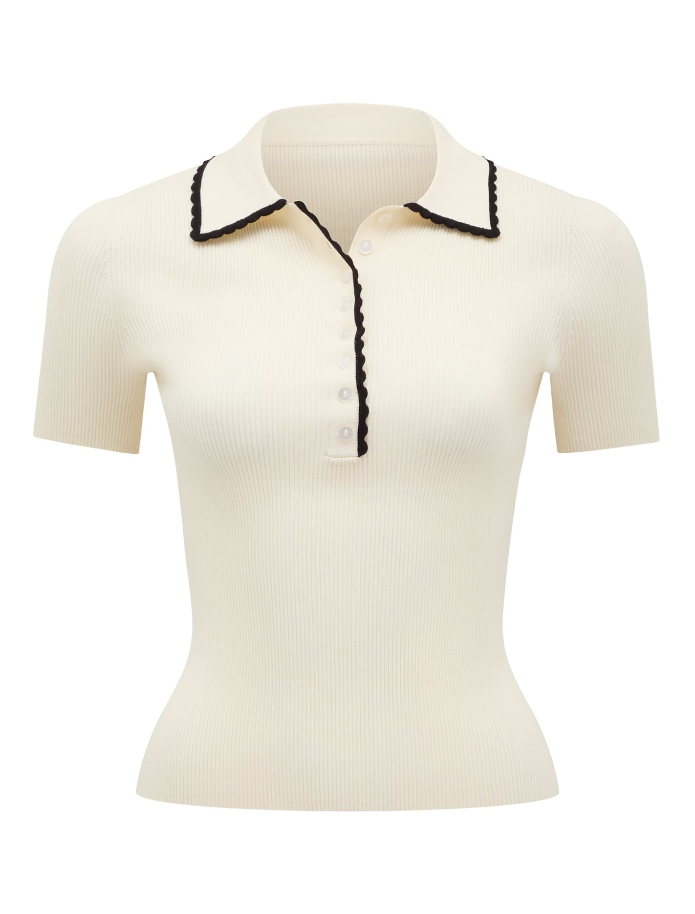 Reagan Contrast Trim Polo Mono_mannequin