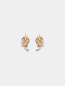 Ruth Rose Metal Earrings Gold_mannequin