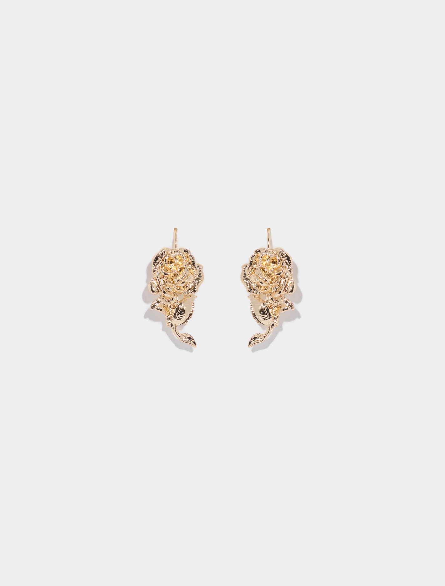 Ruth Rose Metal Earrings Gold_mannequin