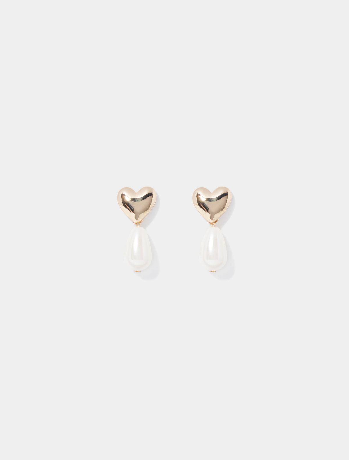 Pippa Pearl & Heart Earring Gold/Pearl_mannequin