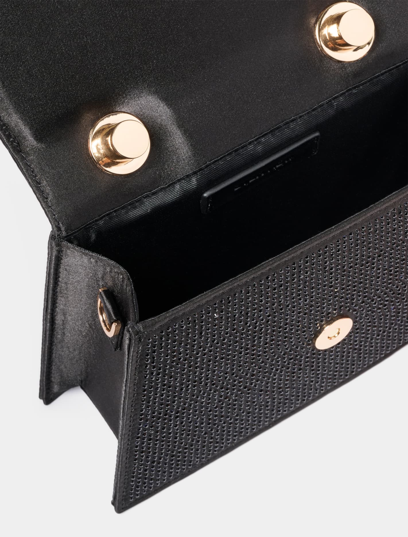 Sasha Sparkly Twist Top Handle Bag Black_mannequin