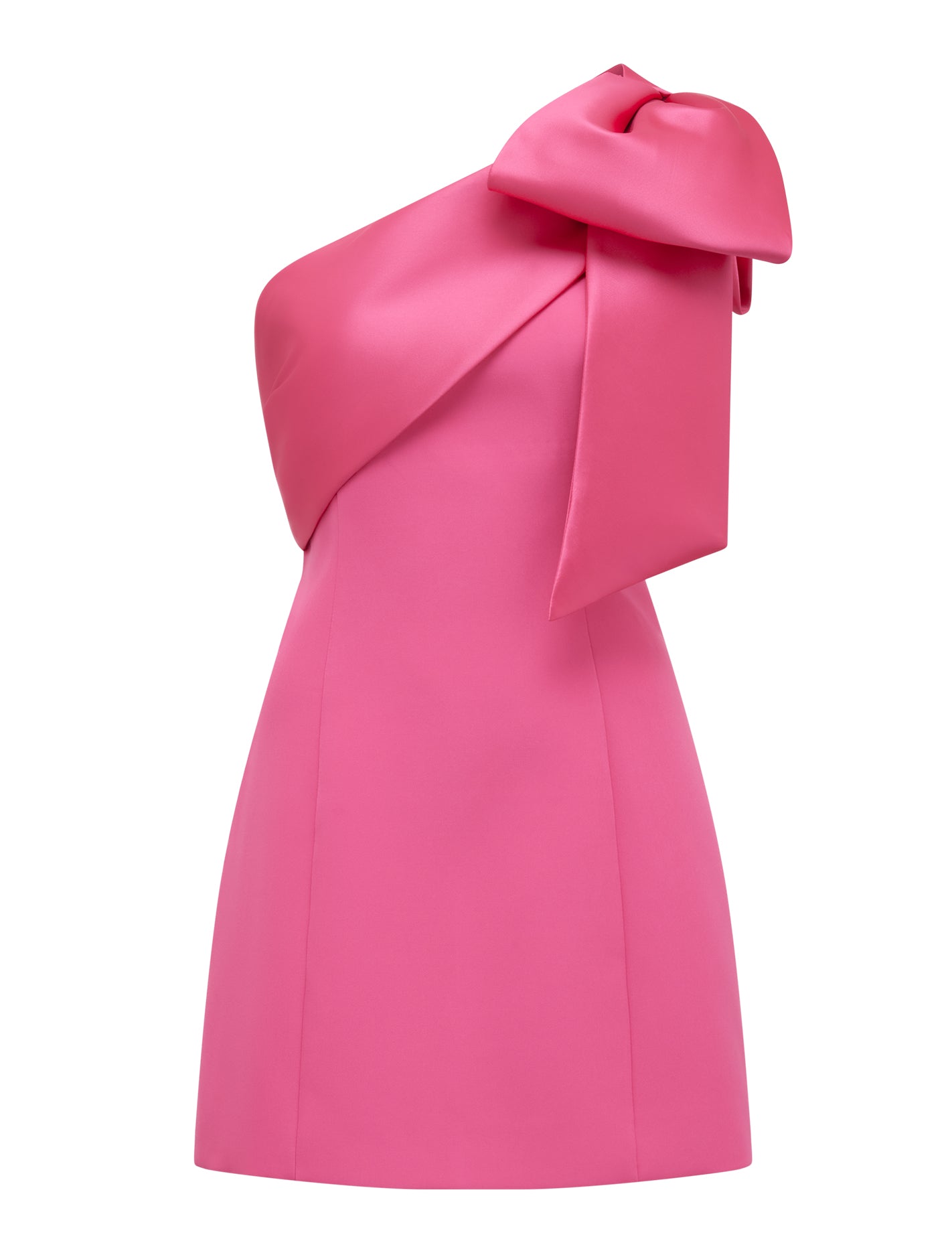 Holly Asym Bow Mini Fuchsia_mannequin