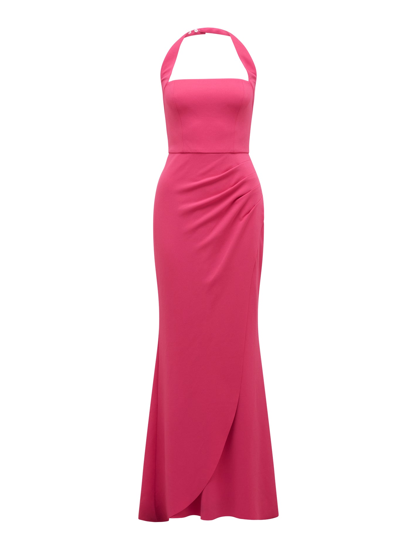 Willow Halter Wrap Maxi Fuchsia_mannequin