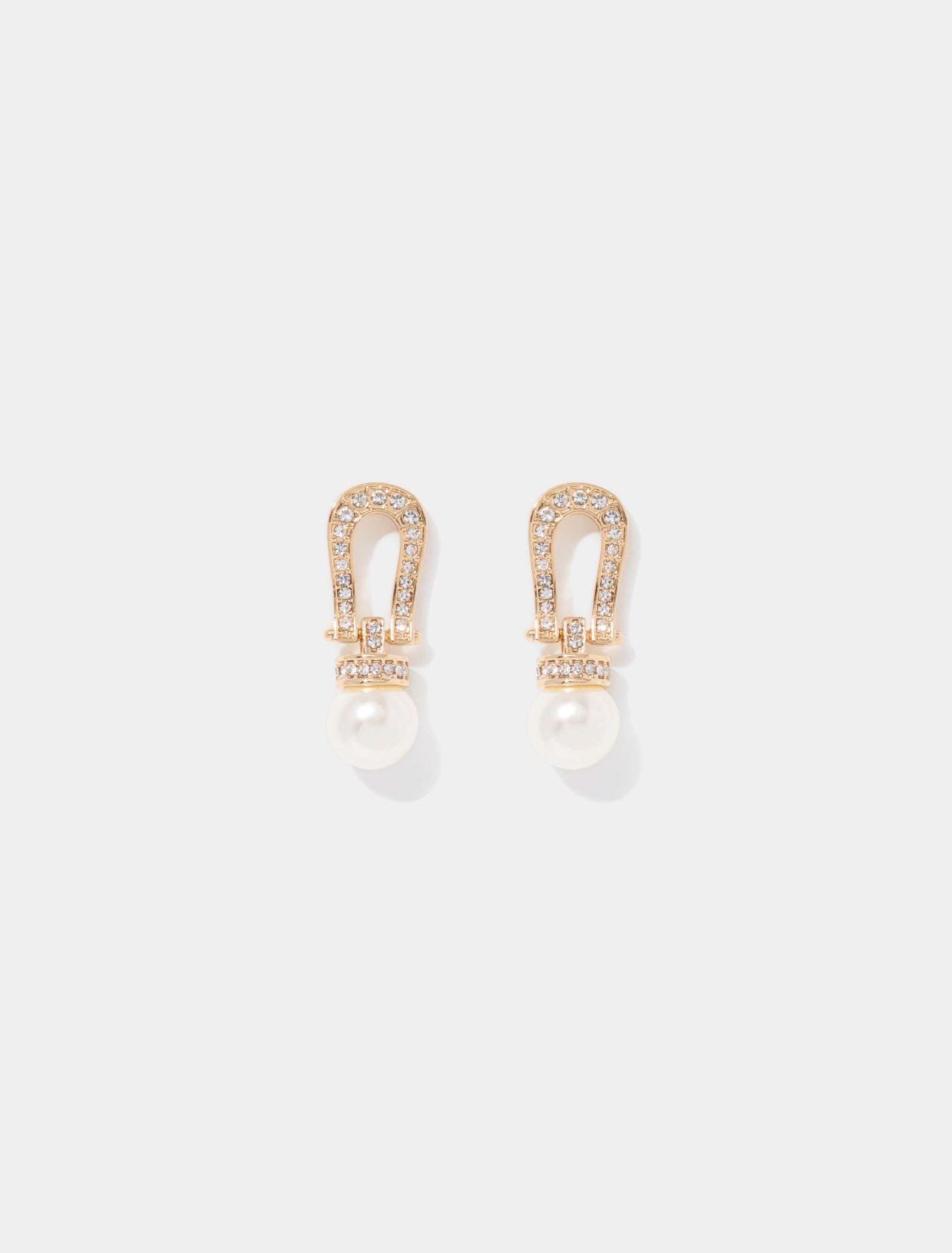 Ivy Crystal & Pearl Earrings Gold/Pearl_mannequin