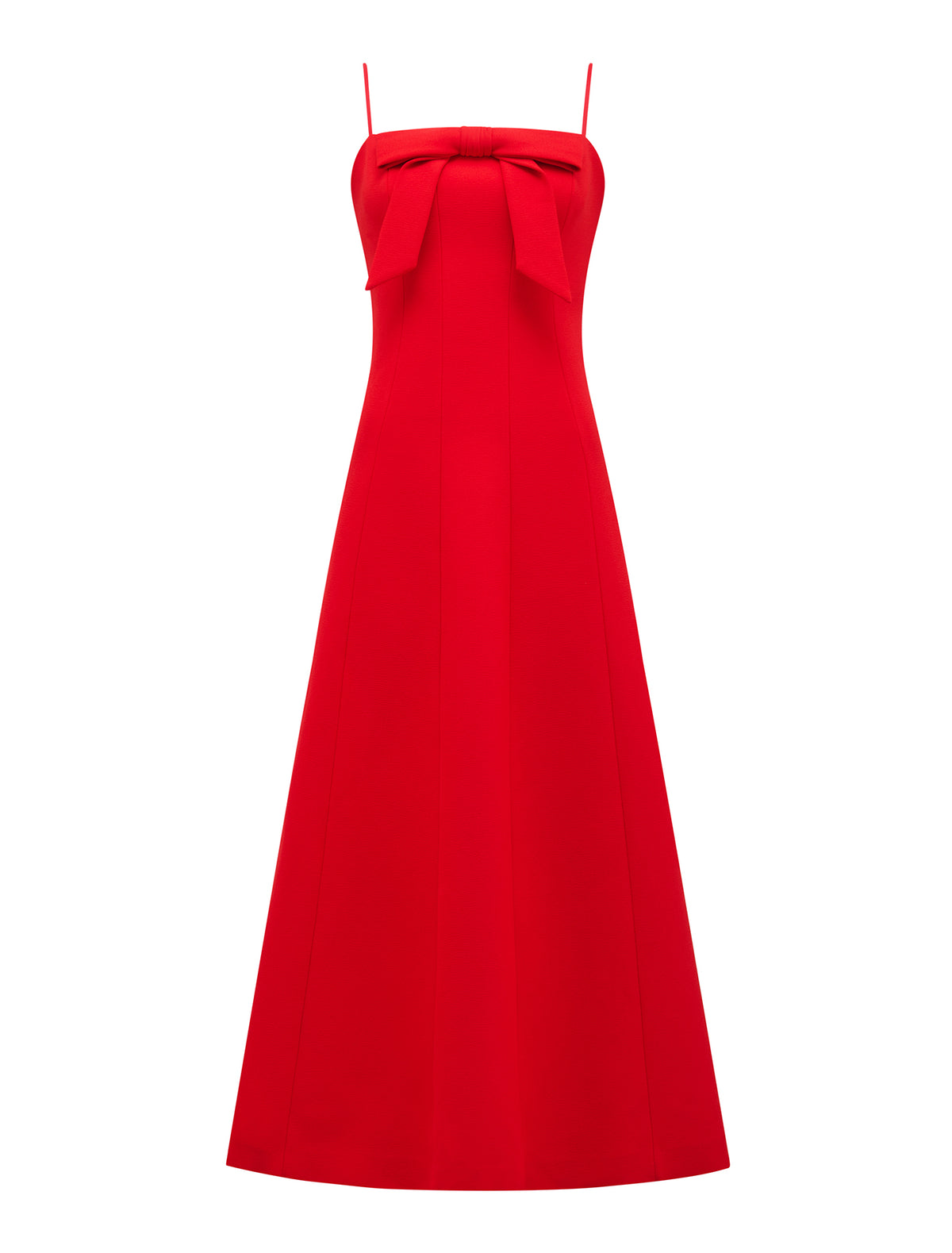 Harlow Bow Front Midi Red_mannequin