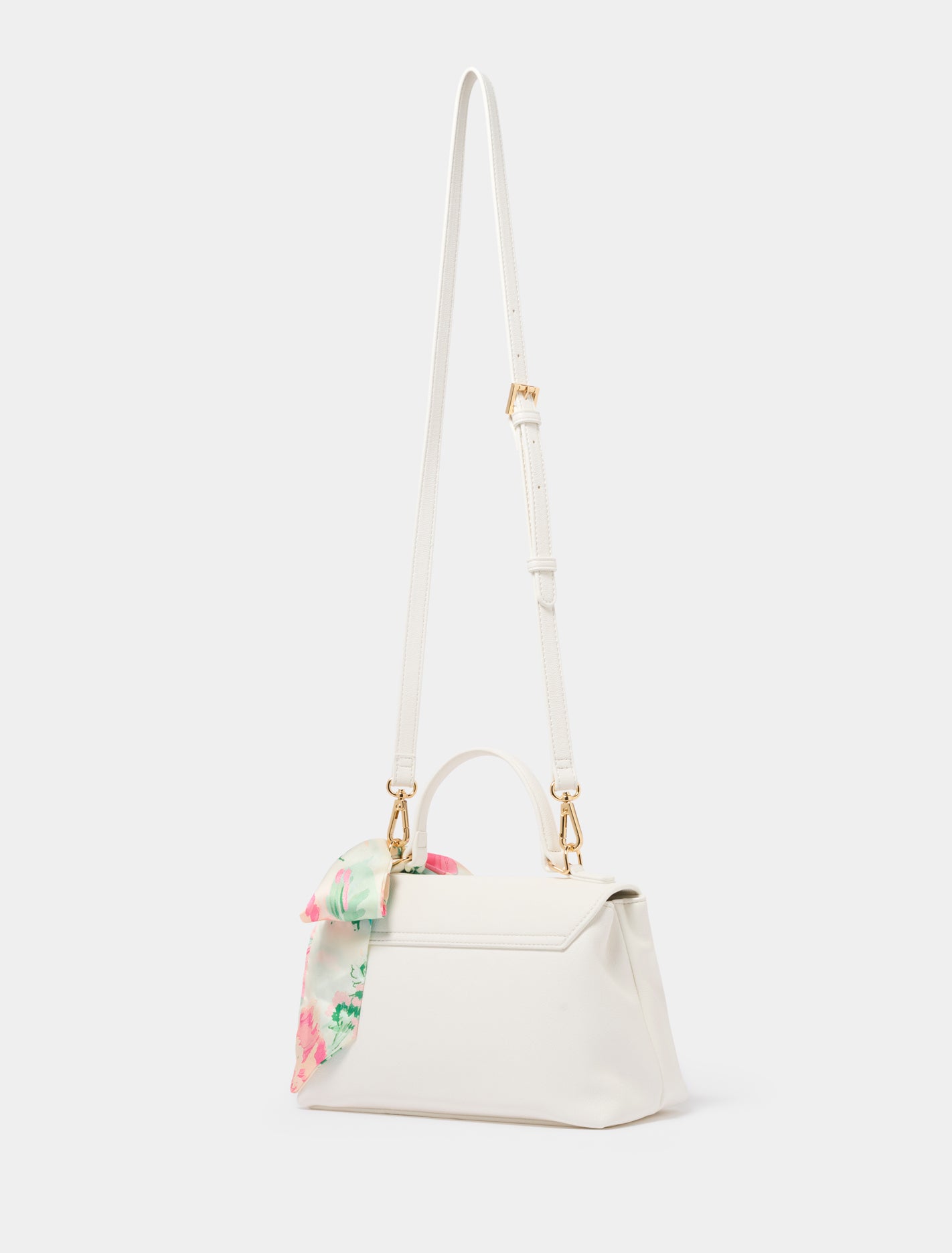 Amilia Lock Top Handle Bag White_mannequin
