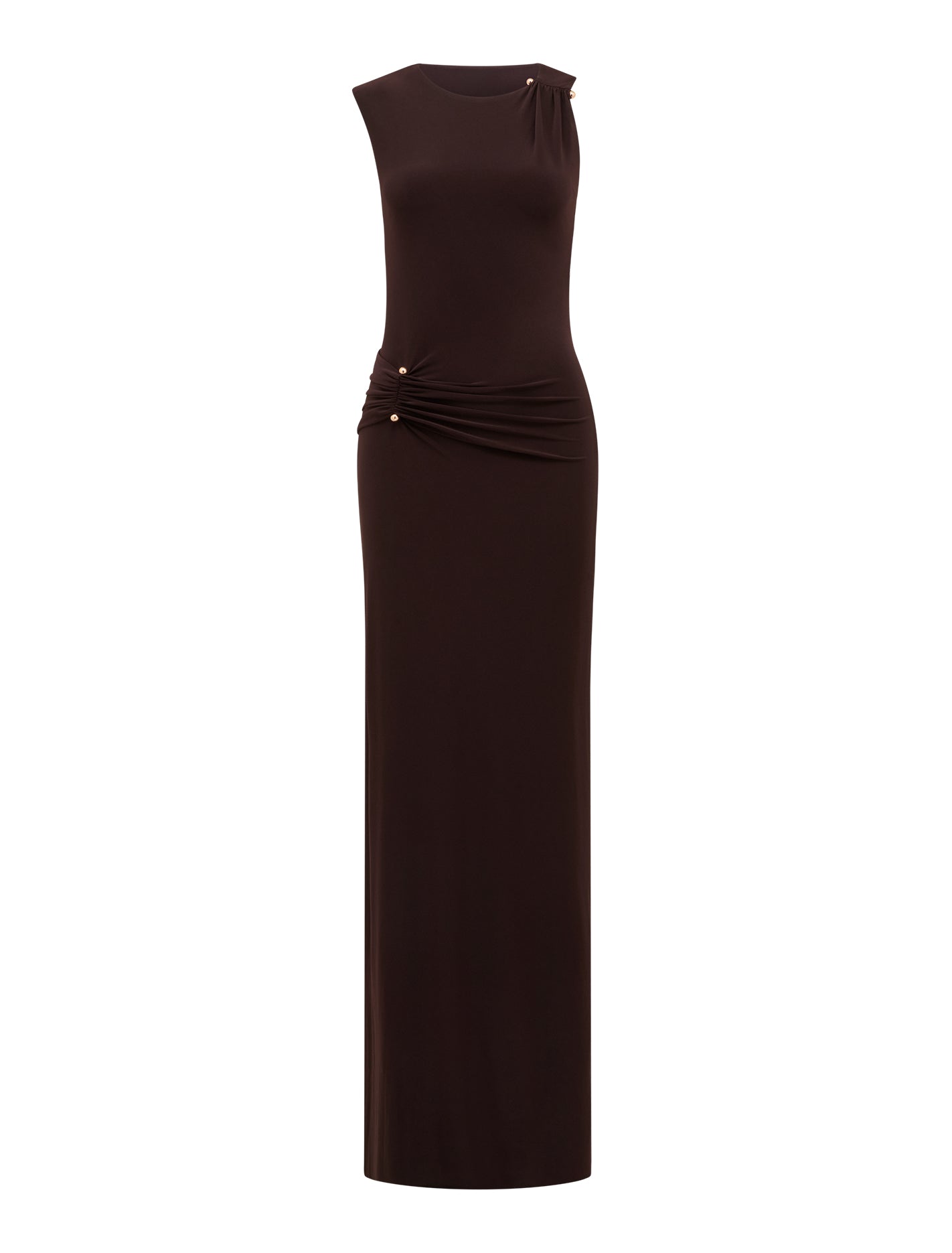 Jess Hardware Bodycon Maxi Dress Dark Chocolate_mannequin
