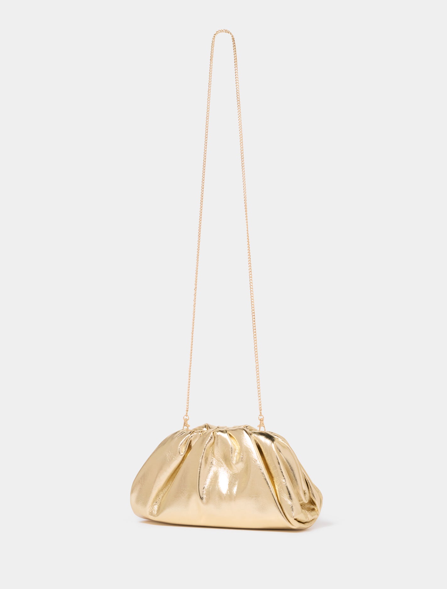 Zayla Soft Clutch Gold_mannequin