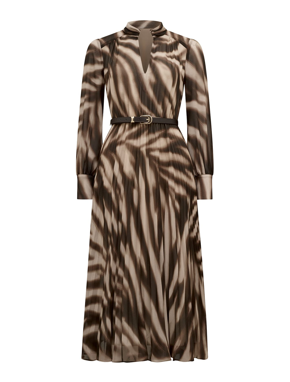 Skyla Petite Pleated Midi Zaya Abstract_mannequin