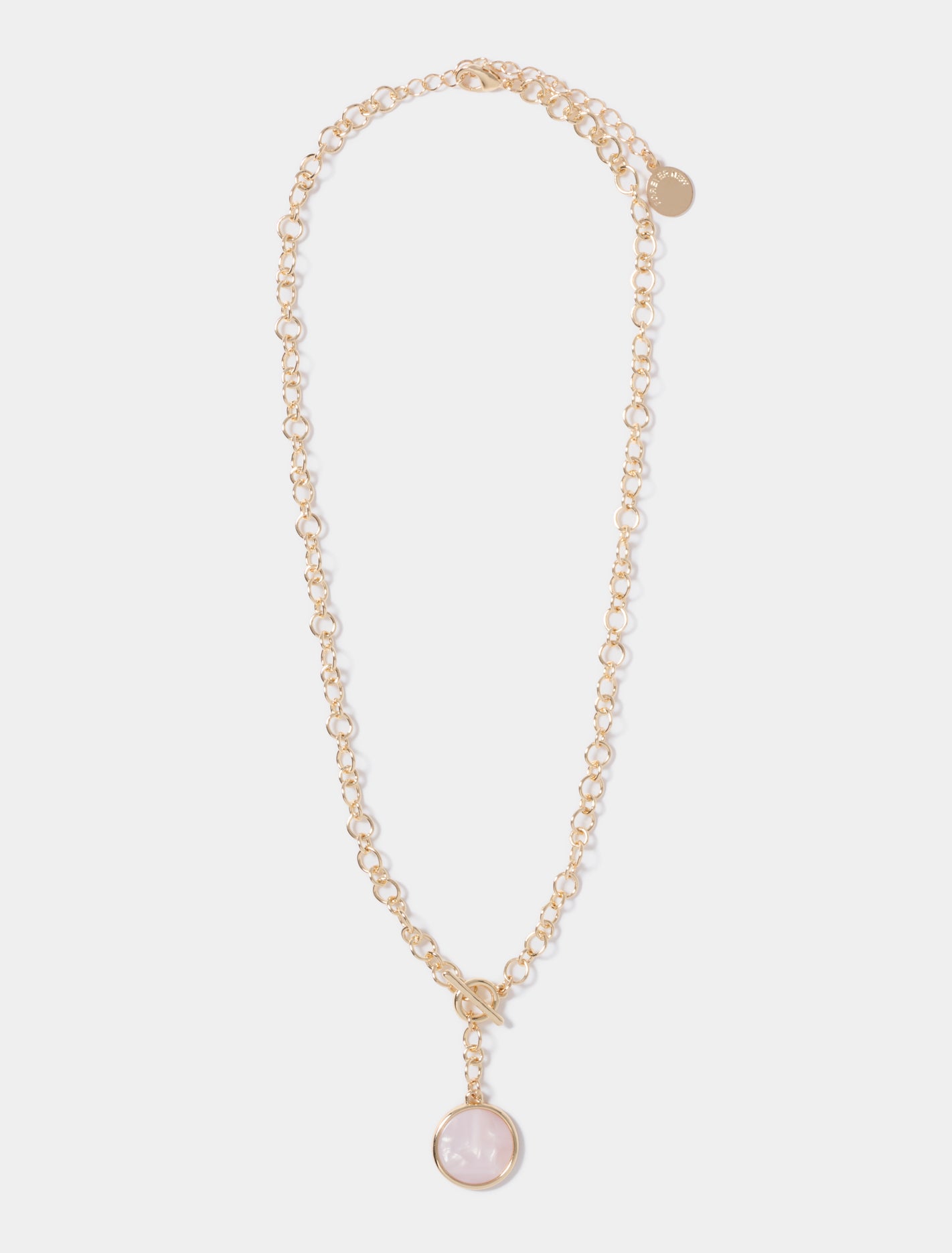 Fleur Moon Necklace Ivory/Gold_mannequin
