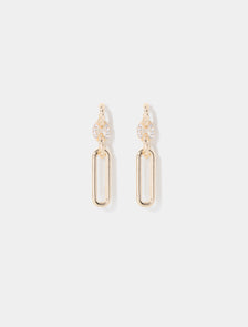 Zuri Oval Earring Gold_mannequin
