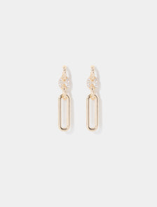 Zuri Oval Earring Gold_mannequin